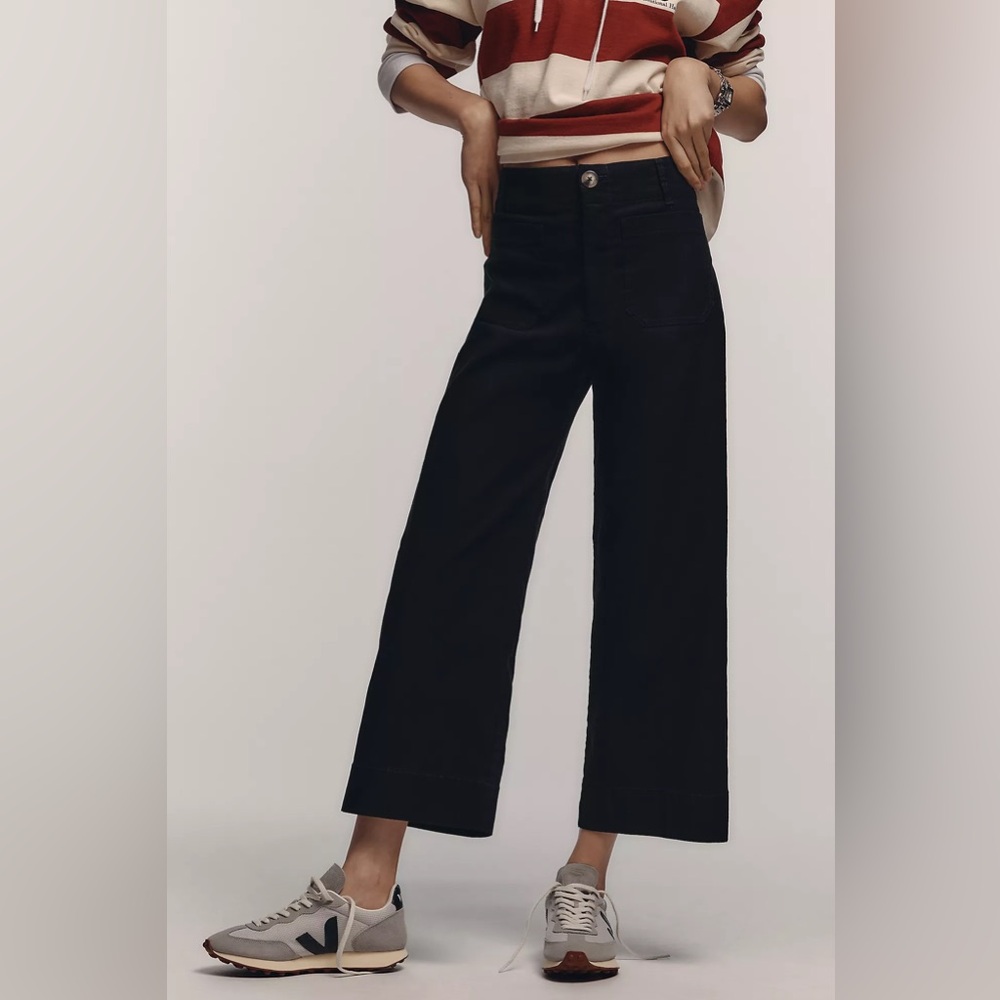 The Collette Cropped Wide Leg Pant by Maeve (Anthropologie) size 28